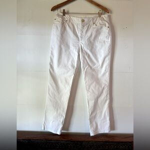 Chico’s Black Label women’s 6 white jeans beach classic office festival career